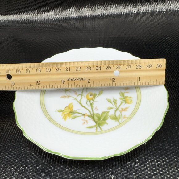 AK Kaiser Germany Porcelain Dish Plate 6inch Plates Dishes Yellow Flowers Set 3 - Picture 3 of 11